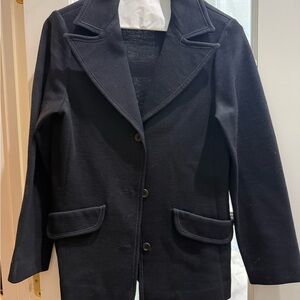 Black Tailored Blazer with Notched Lapels